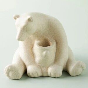 Anthropologie-Arctic Woodland Taper Bear Candle Holder